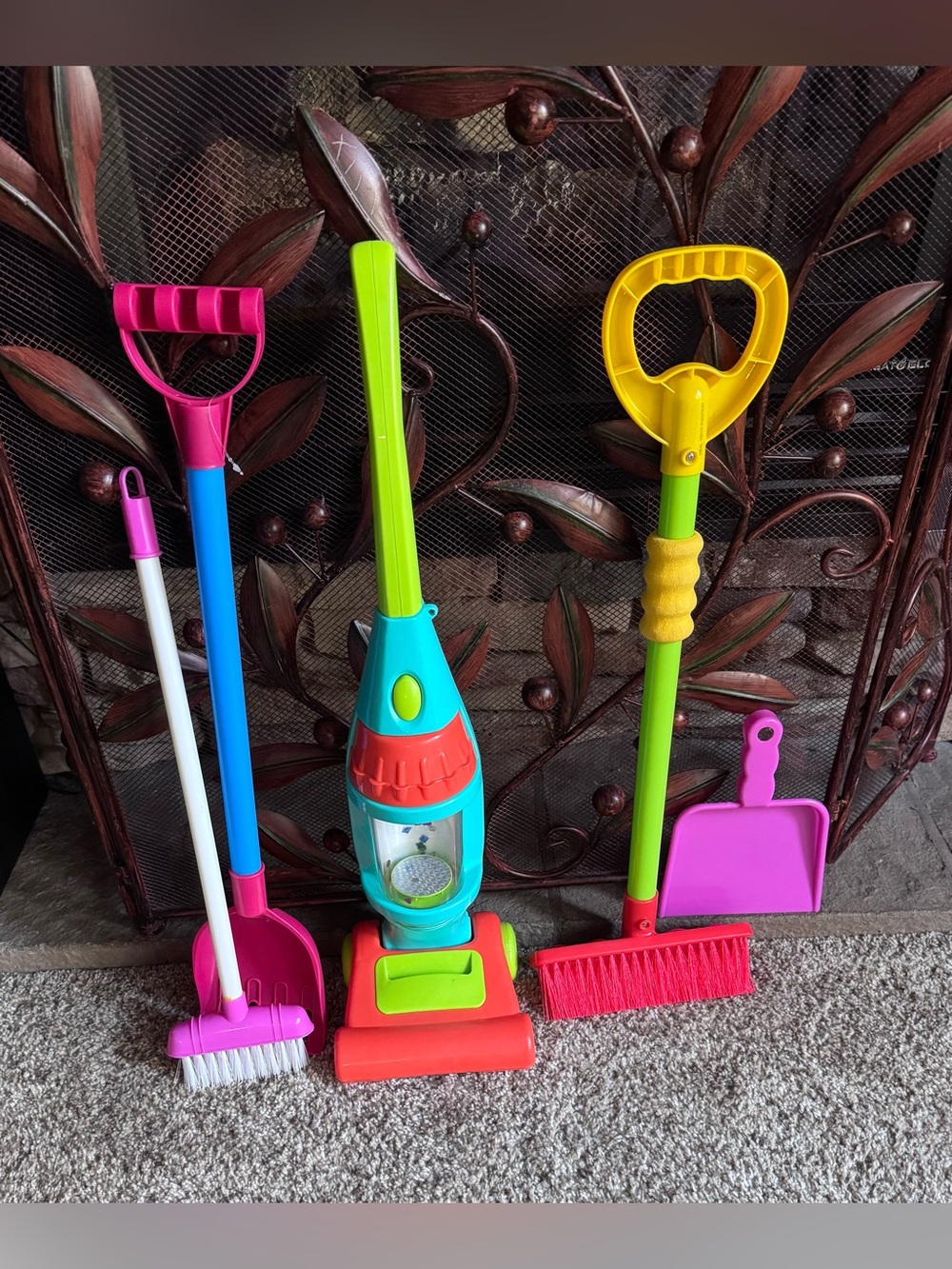 Kids Cleaning Playset Toy - Multicolor Pretend Vacuum & Tools